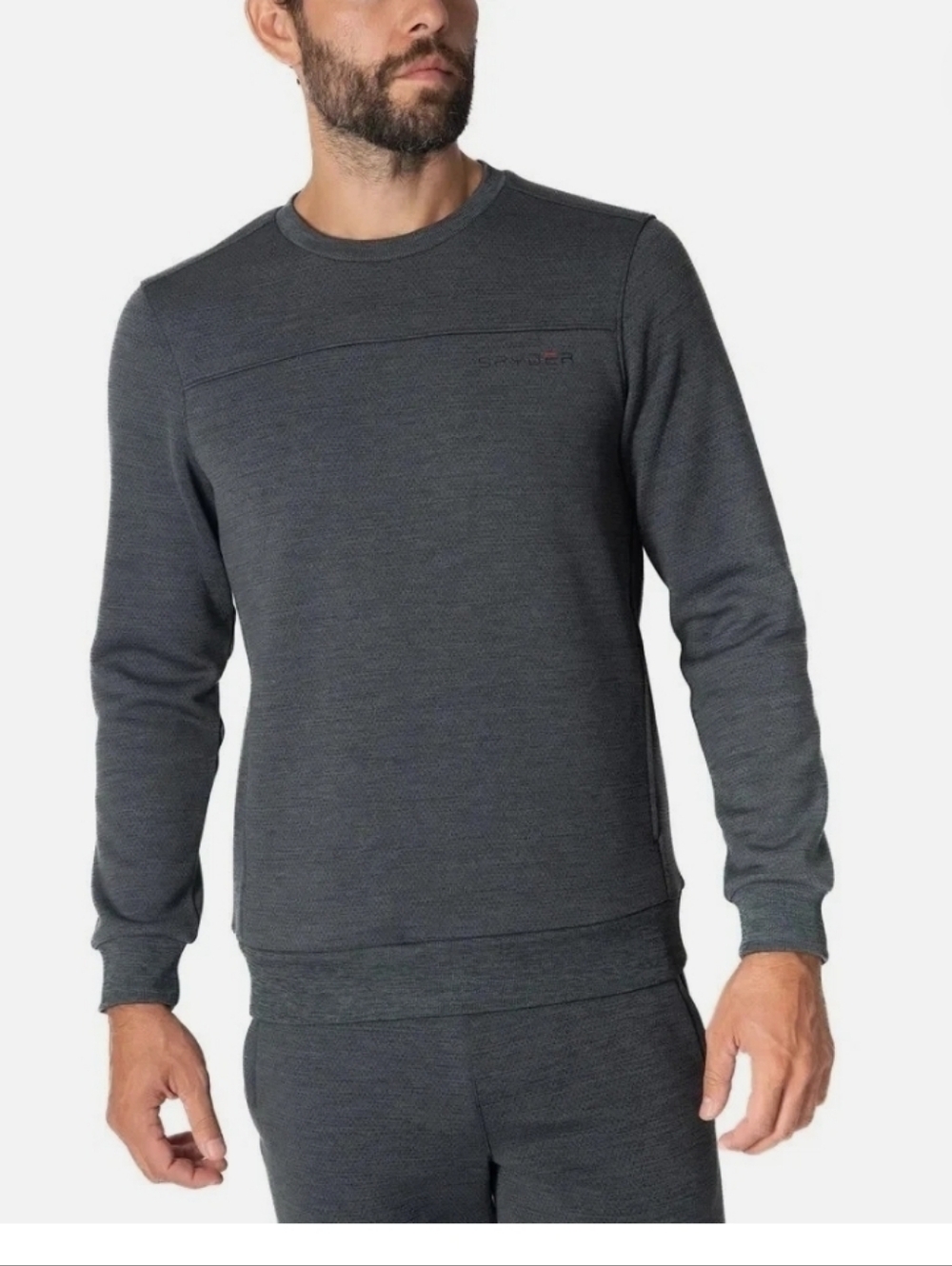 (Ew)Spyder Active Men's Dark Gray Crewneck Sweatshirt